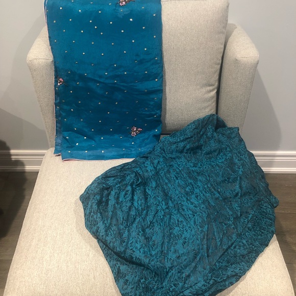 Turquoise Salwar suit - Picture 2 of 2